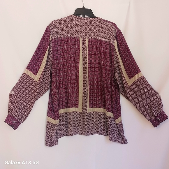 NYDJ Women's Long Sleeve Button Front Tunic Top Plus Size 2X - Picture 6 of 10